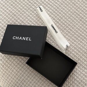 CHANEL Black Box with White Ribbon